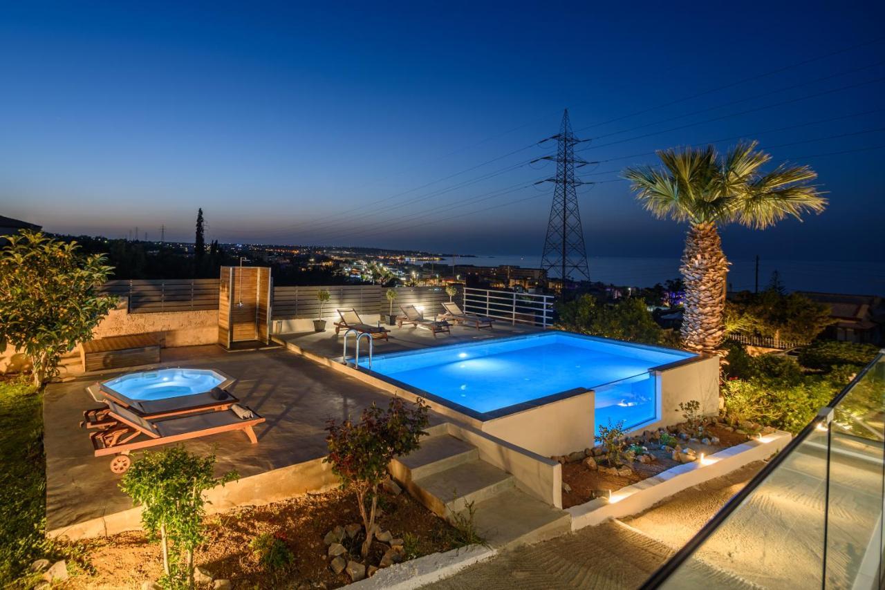 Queen'S Gem Luxury Villa - Heated Jacuzzi & Pool Hersonissos  Exteriér fotografie