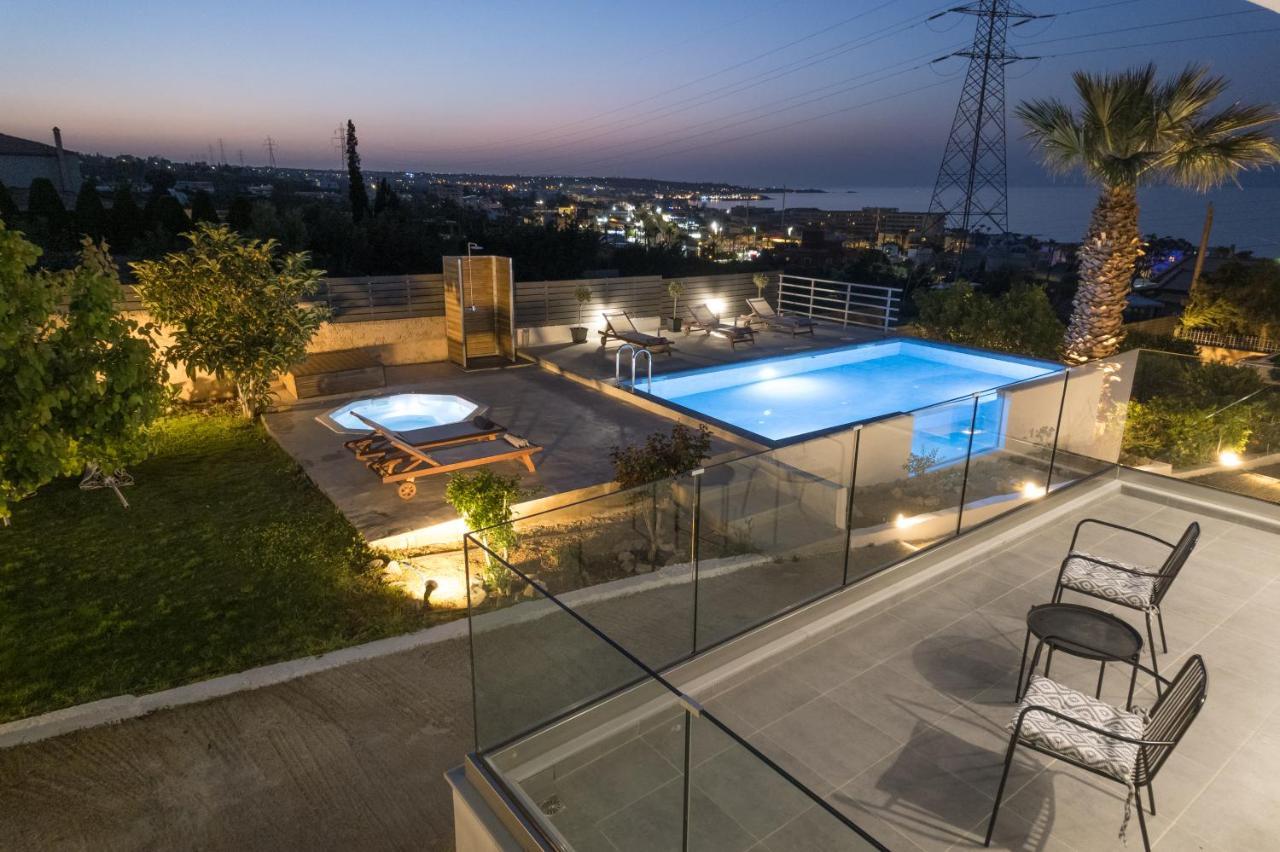 Queen'S Gem Luxury Villa - Heated Jacuzzi & Pool Hersonissos  Exteriér fotografie