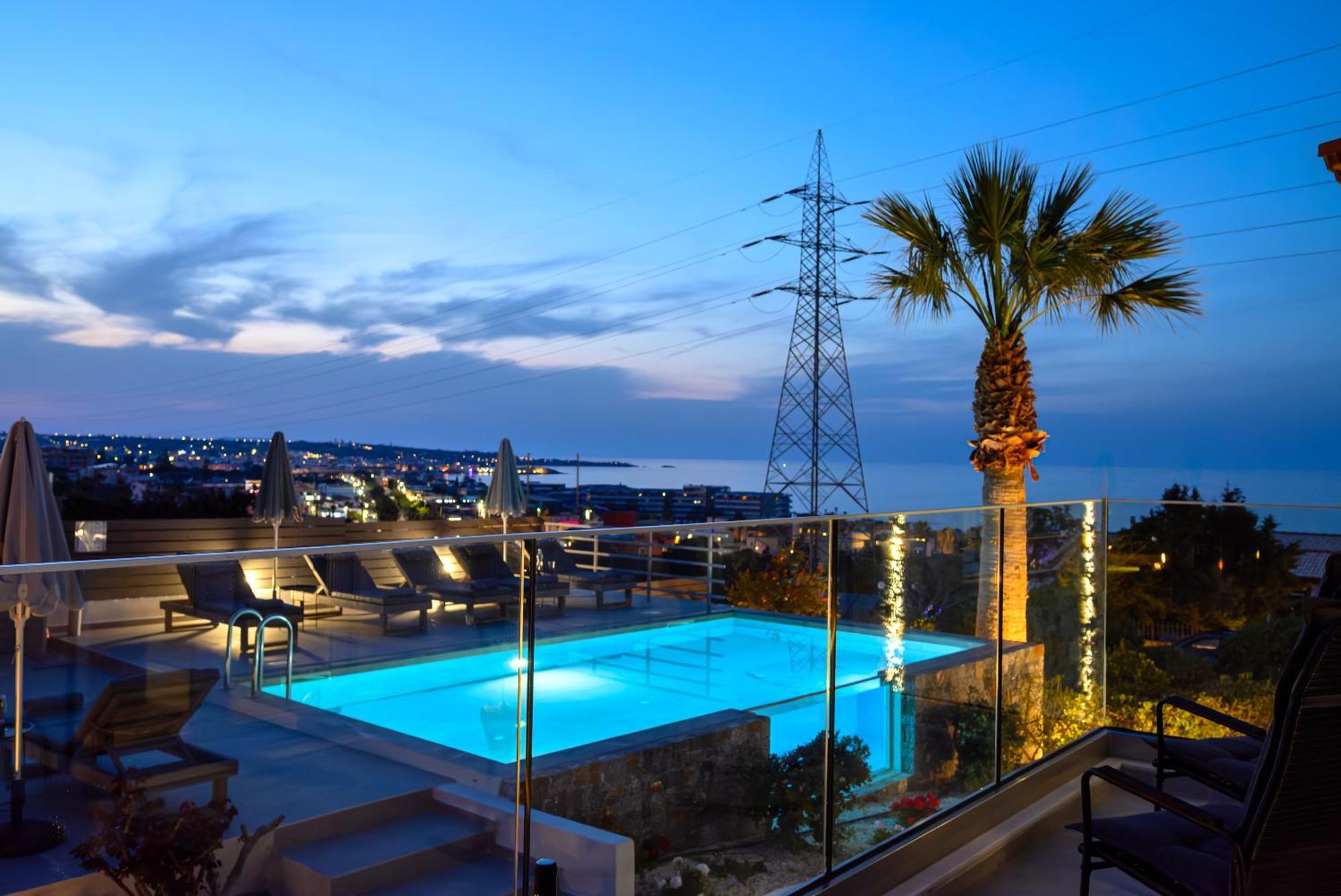 Queen'S Gem Luxury Villa - Heated Jacuzzi & Pool Hersonissos  Exteriér fotografie