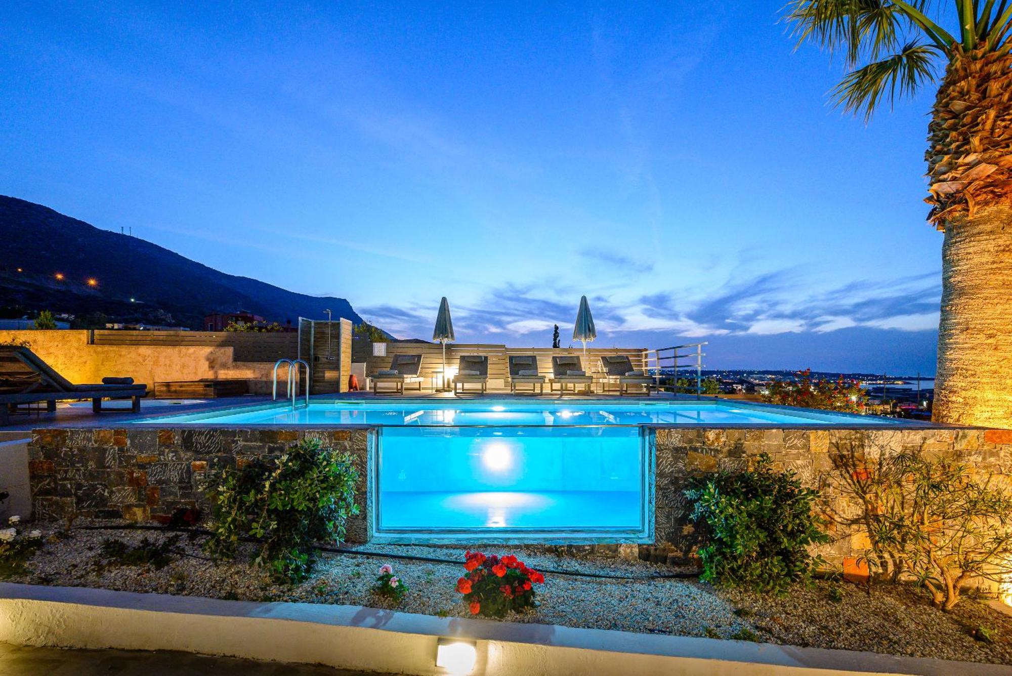 Queen'S Gem Luxury Villa - Heated Jacuzzi & Pool Hersonissos  Exteriér fotografie
