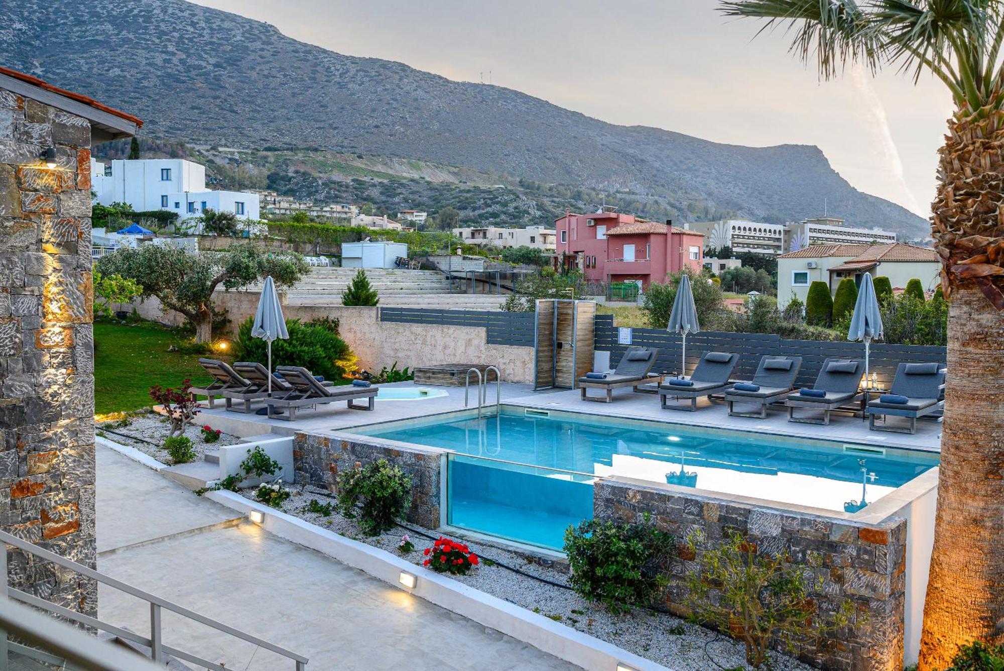 Queen'S Gem Luxury Villa - Heated Jacuzzi & Pool Hersonissos  Exteriér fotografie